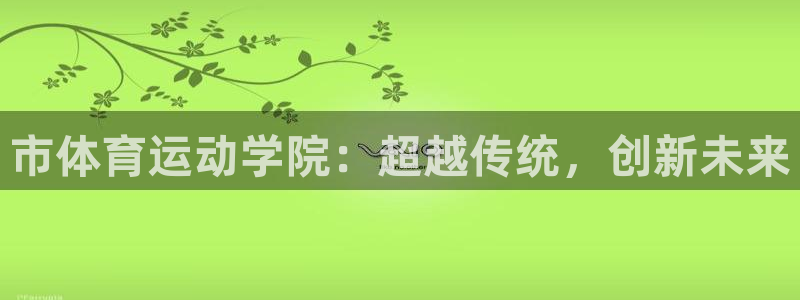 熊猫体育app官方入口：市体育运动学院：超越传统，创新未来